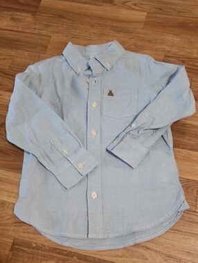Gap Light Blue Button-Down Kids Shirt with Pocket